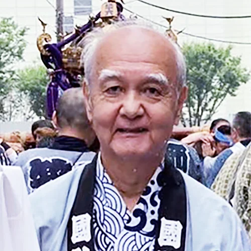 築地六丁目町会長 國井 弘逸（くにい ひろいつ）